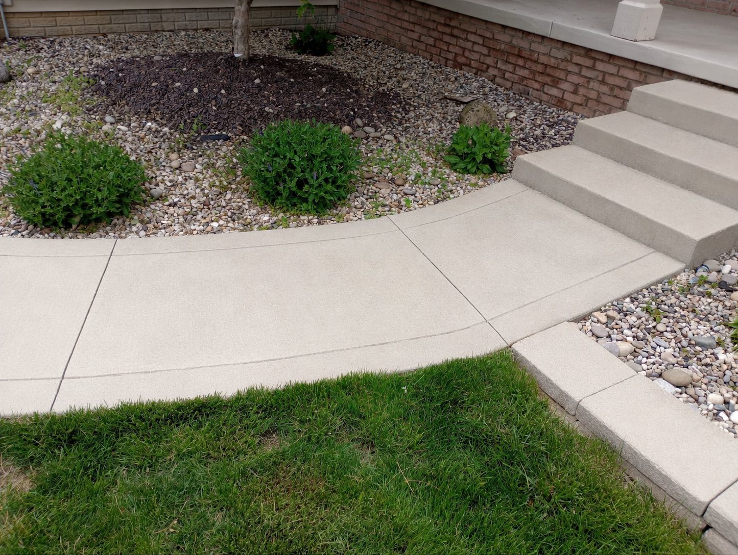 Driveway after pressure washing
