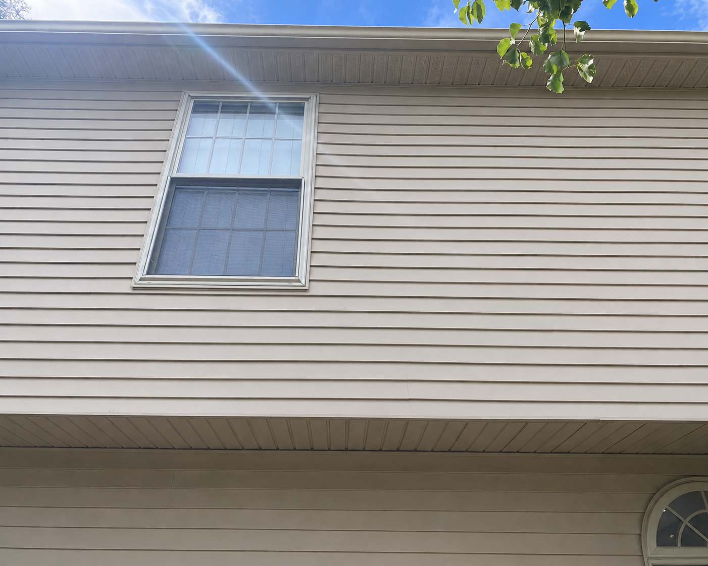 Clean house siding after exterior washing