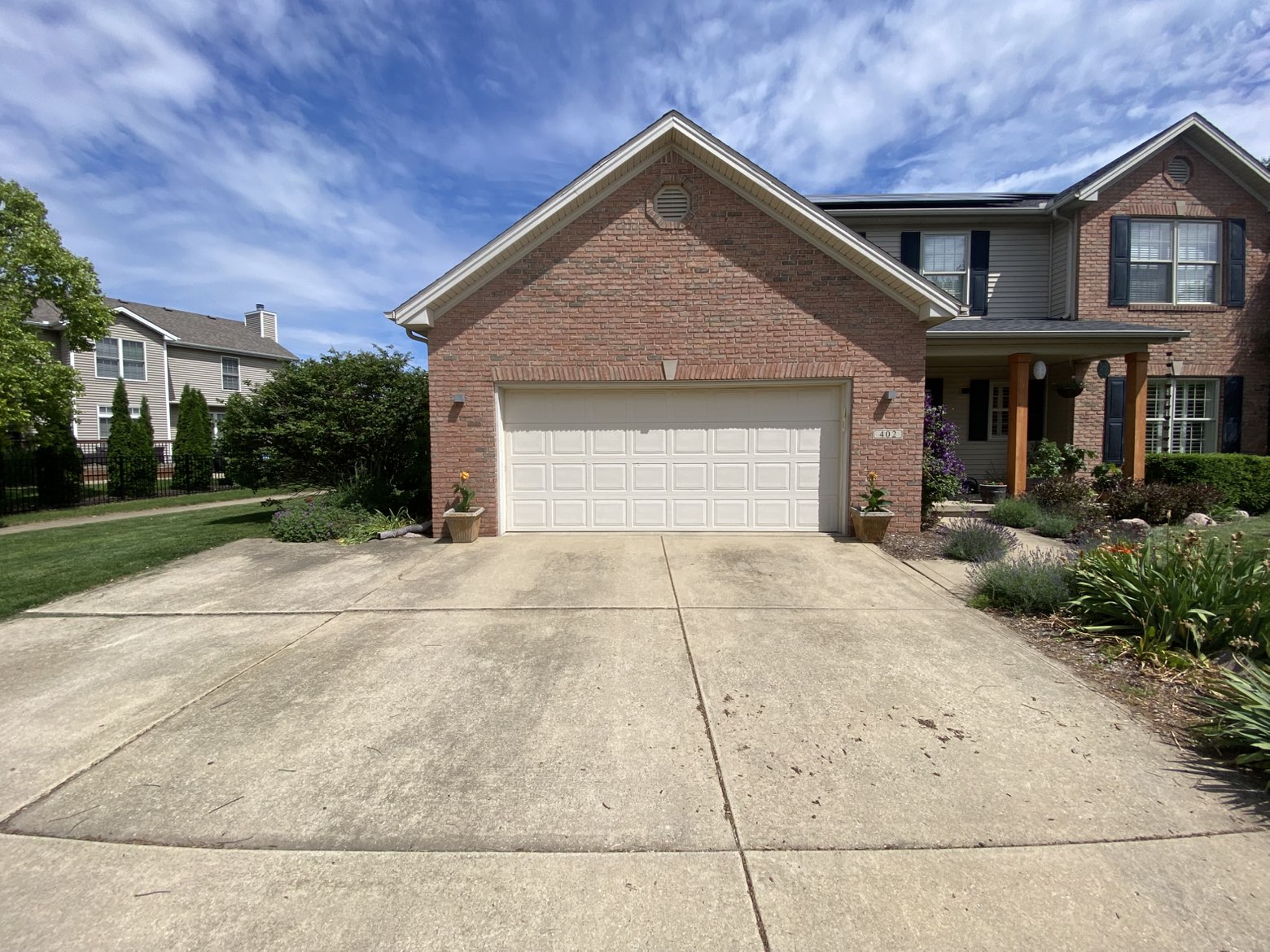 Driveway before pressure washing